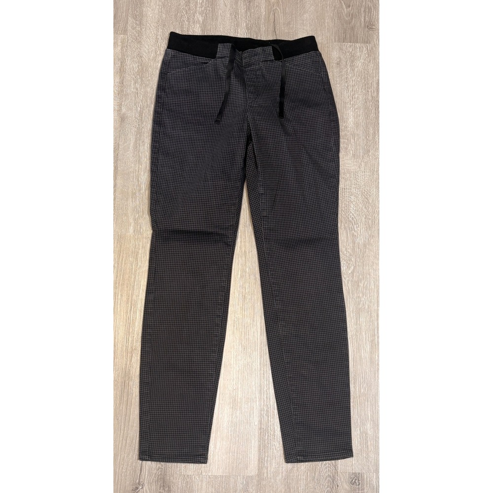 Uniqlo Heattech Houndstooth Leggings Pants Black Gray Slim Fit Small